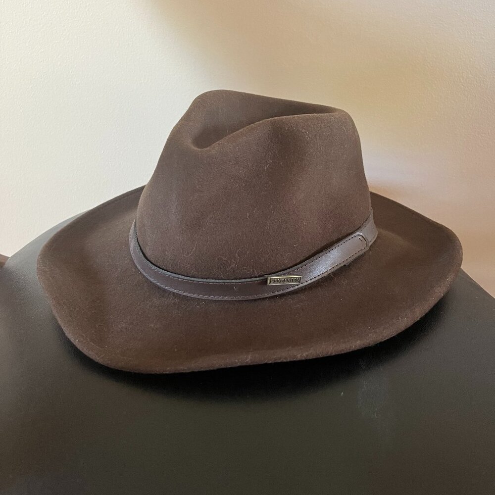 Pendleton Outback Hat, Pure Wool, Brown, Size Small